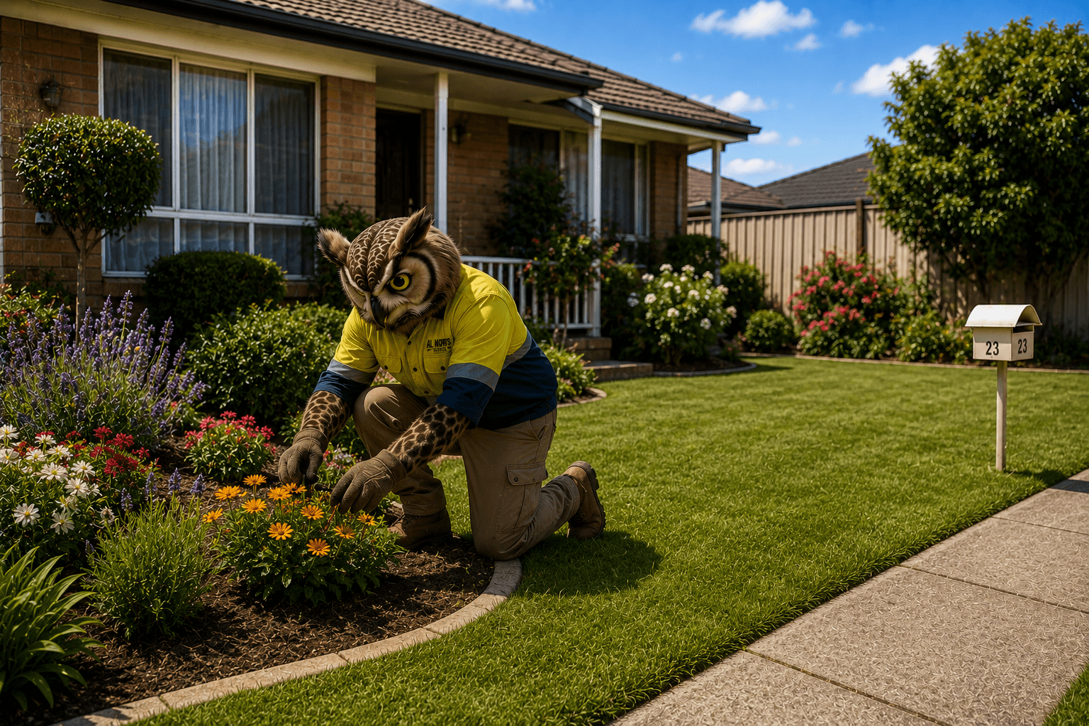 Residential Lawn Mowing — after slashing